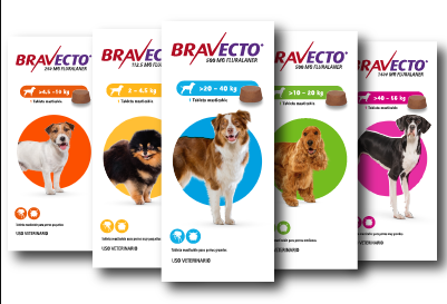 Bravecto Perros antipulgas y garrapatas (Todos los tamaños)
