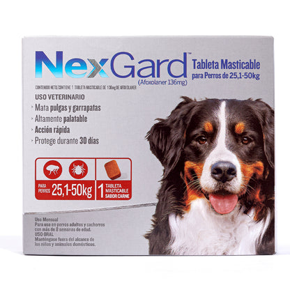 Nexgard Antipulgas Tabletas masticables (Todos los tamaños)